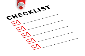 Pre-purchase checklist and final inspection checklist