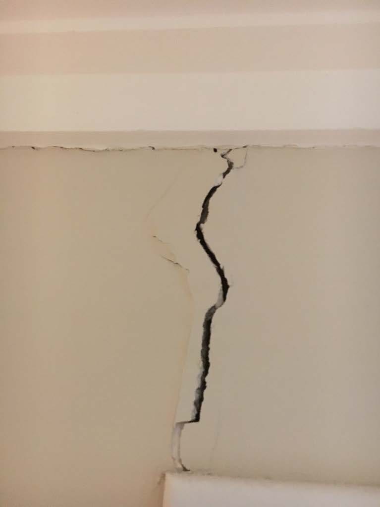 Significant vertical wall crack